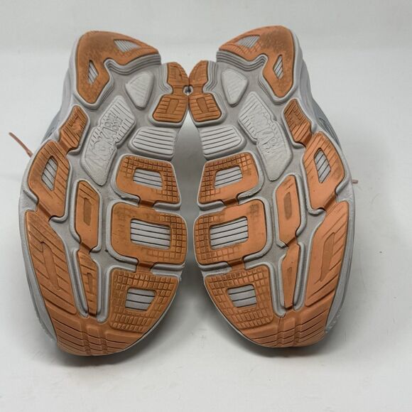 Hoka One One Bondi 7 Womens 7.5 Gray Orange Lightweight Running Shoes Sneakers - Picture 14 of 16